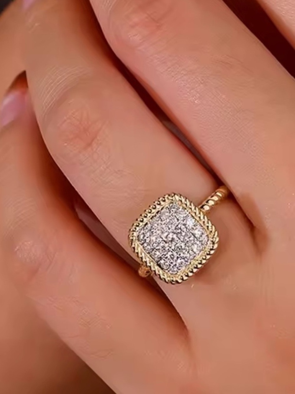 18k Pave Ring - Picture 6 of 11